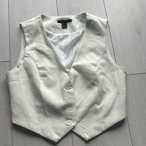 Forever 21 Cream Sleeveless Top